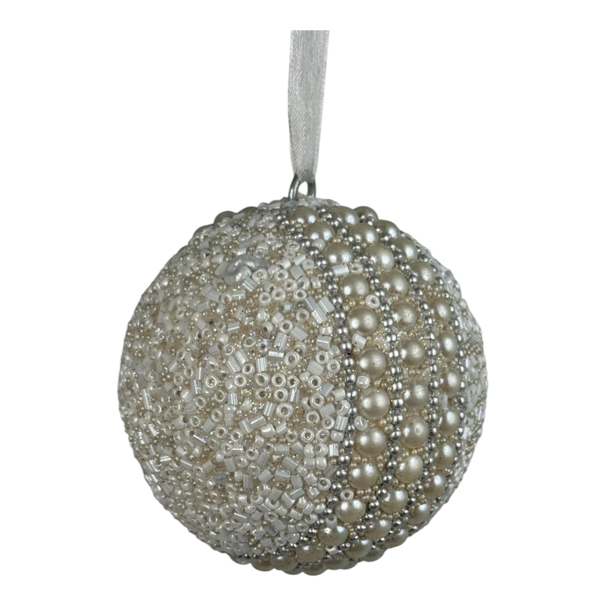 GLITTER BEADED HANGING ORN. - 201-820023