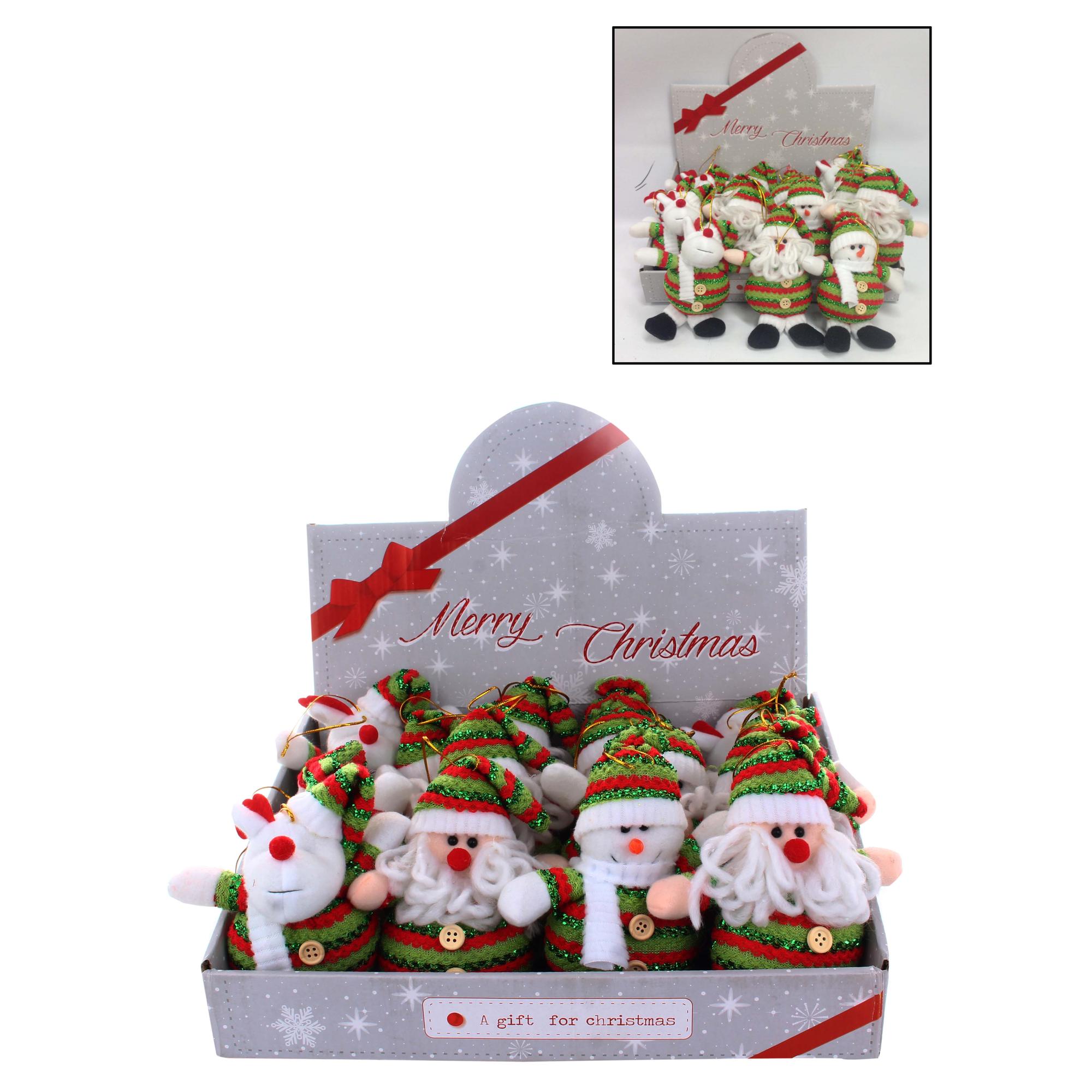 XMAS ORNAMENT SANTA,SNOWMAN,RE - 201-8900123