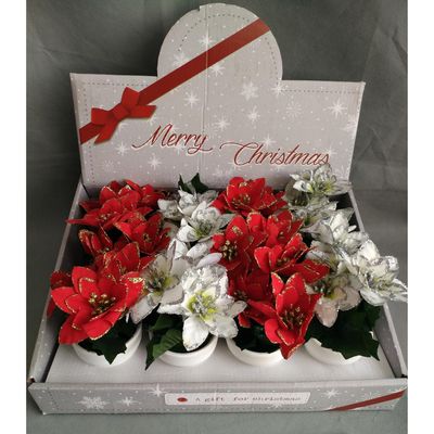 POINSETTIA DECOR 2SURT 7x16cm