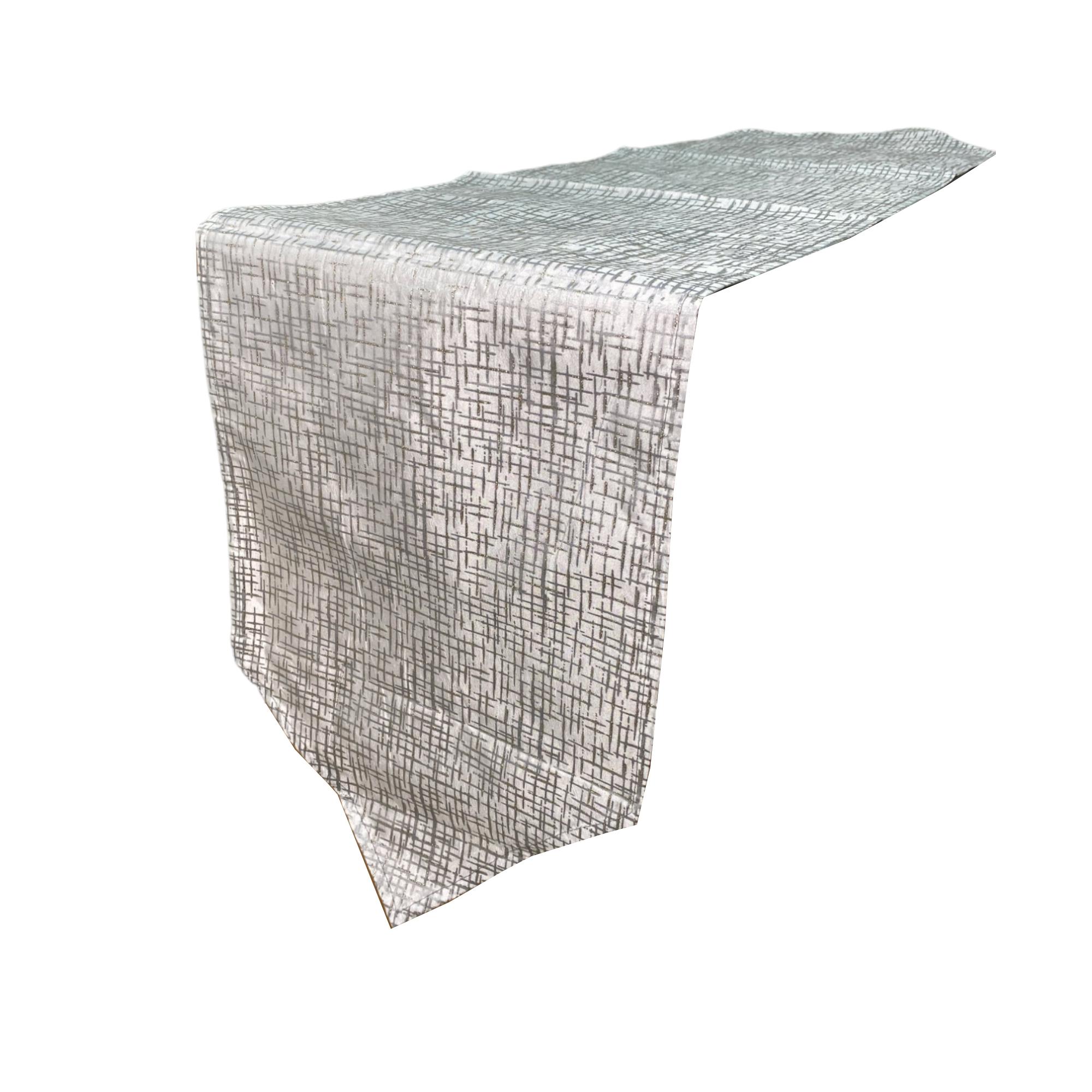 TABLE RUNNER WITH GLITTER PRINTING - 201-8900506