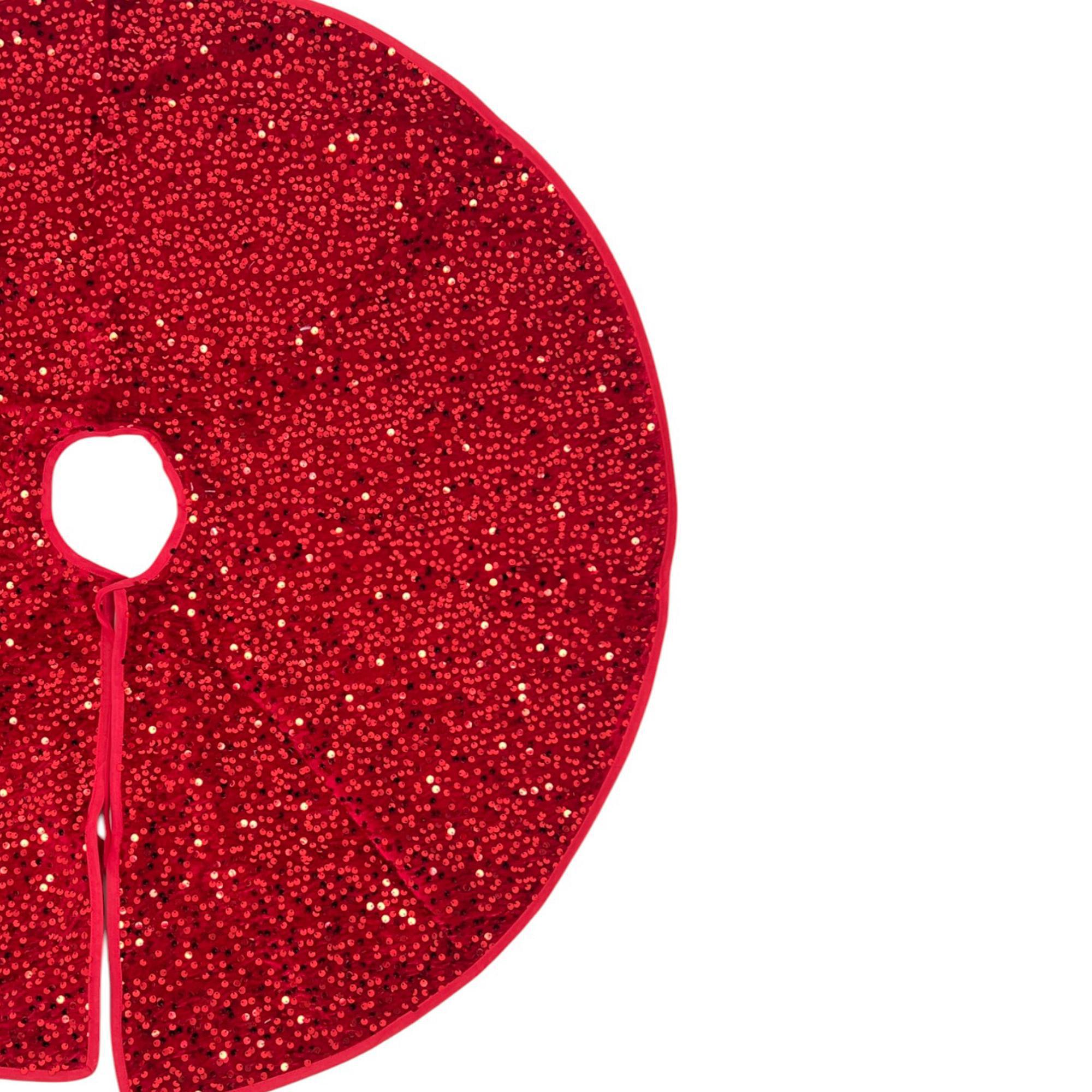 TREE SKIRT WITH RED SEQUINS - 201-8900644