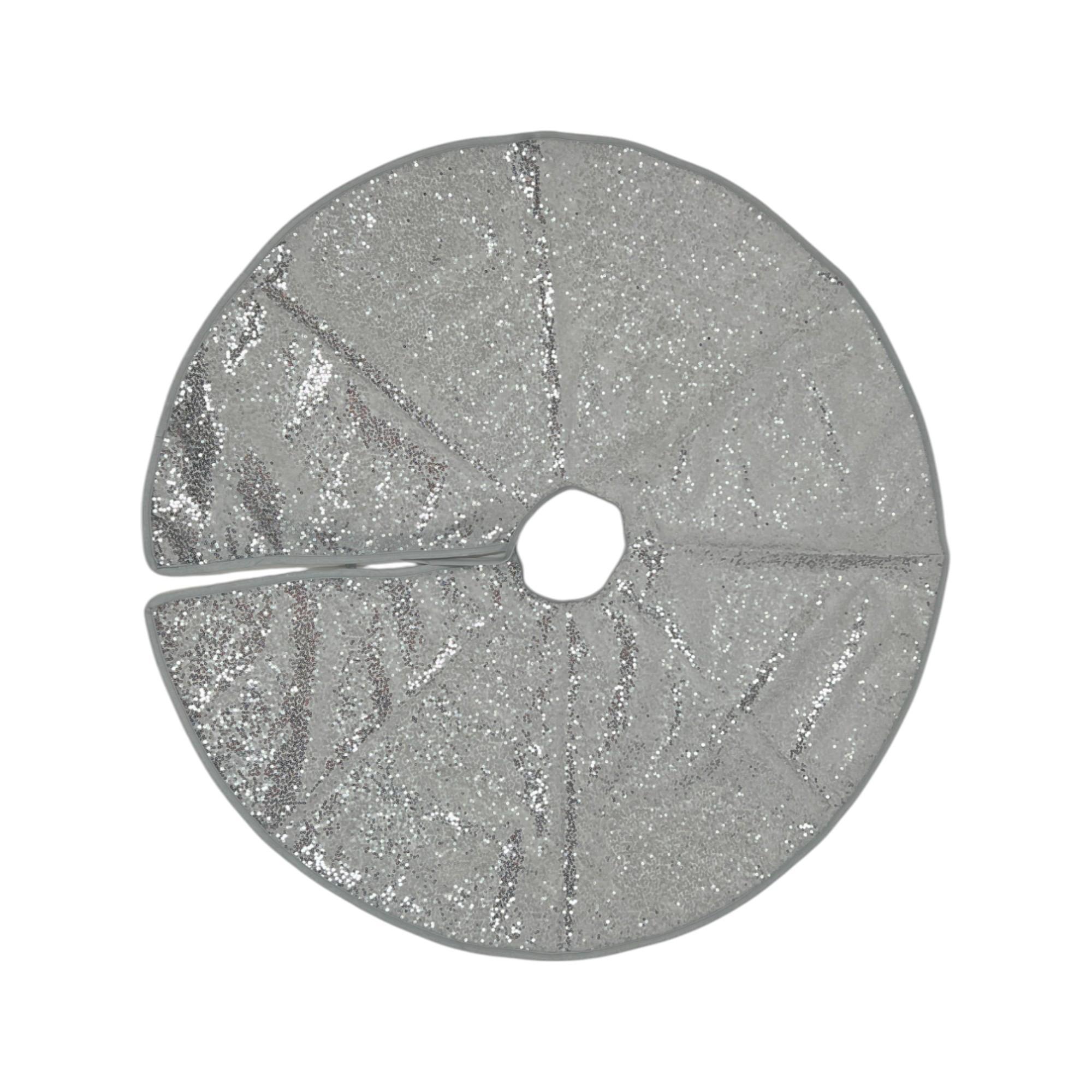 TREE SKIRT WITH SILVER SEQUINS - 201-8900648