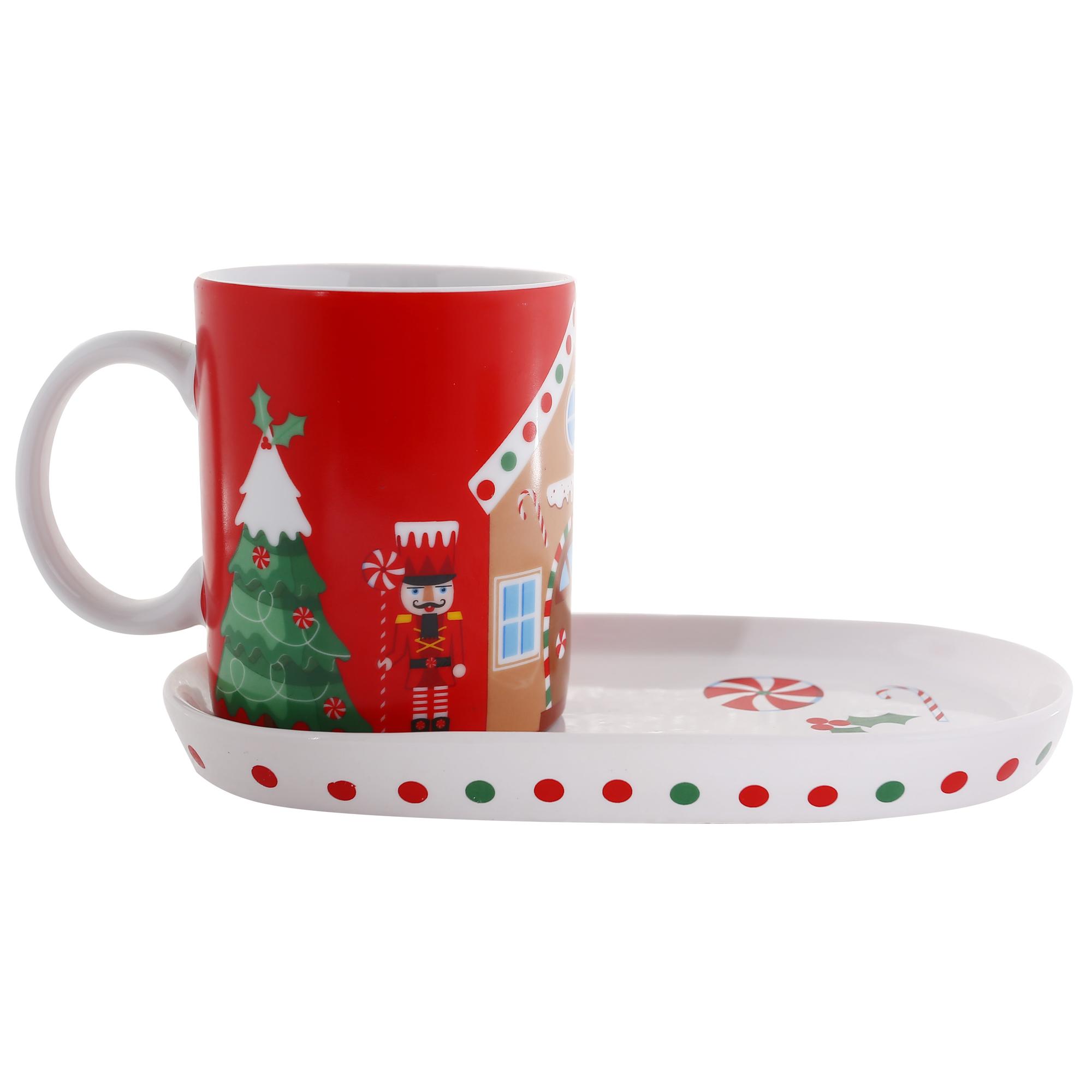 CERAMIC S/2 XMAS MUG W PLATE - 201-9100022