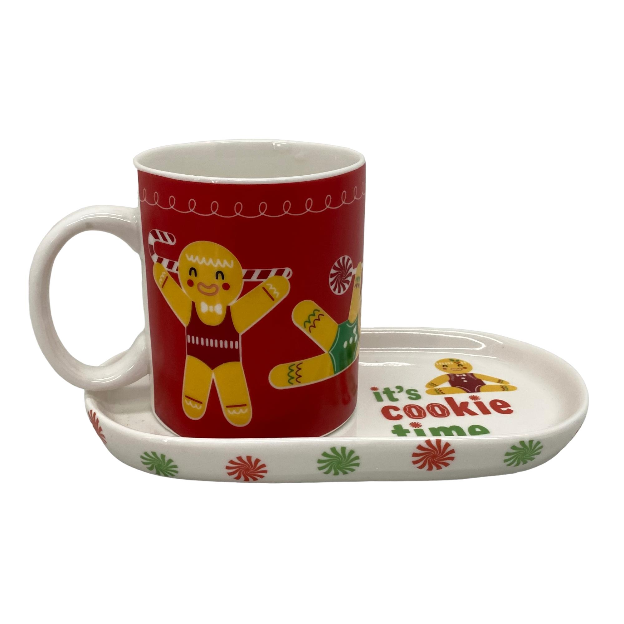 CERAMIC S/2 XMAS MUG W PLATE - 201-9100047