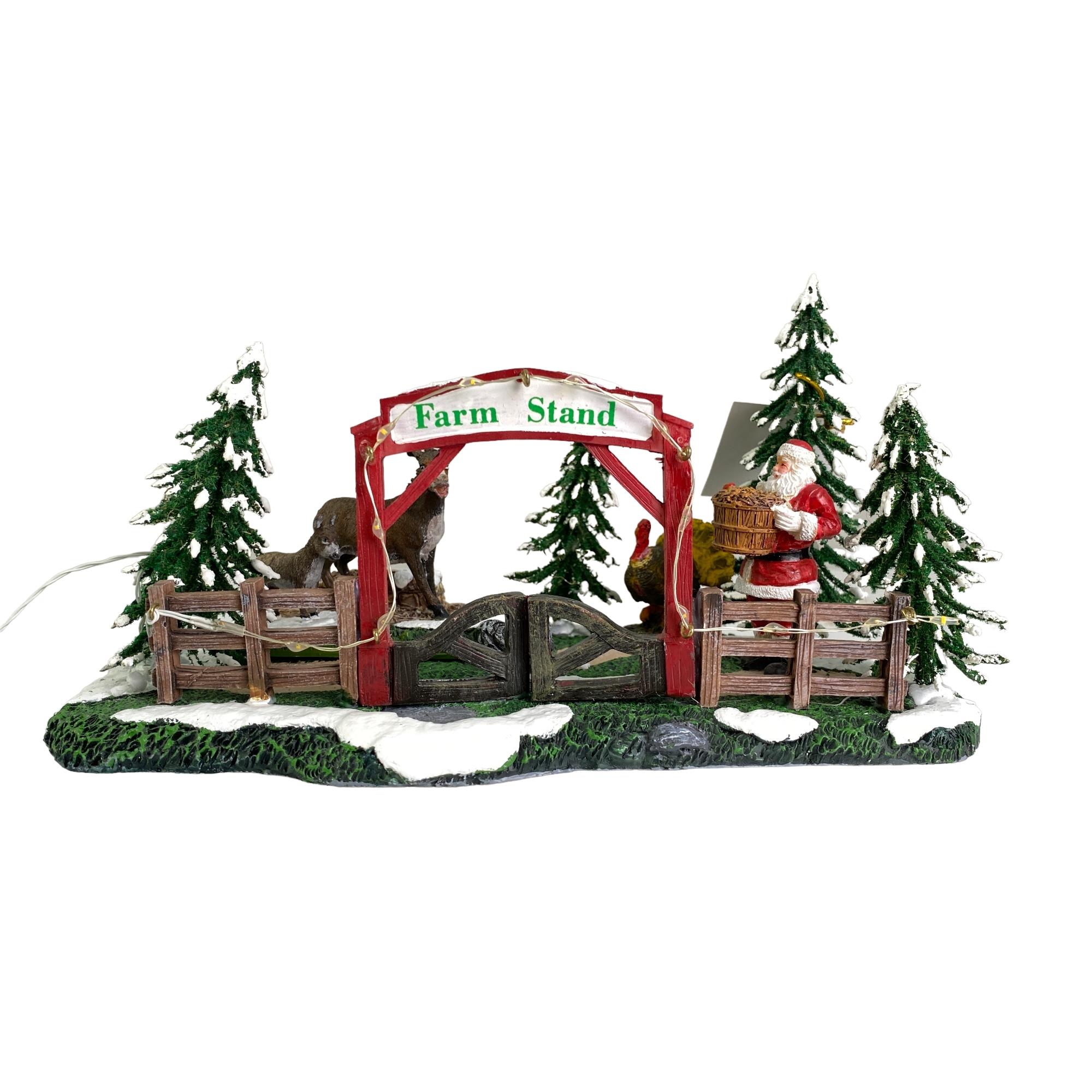 POLY FARM SCENE WITH LIGHT2AABATTERY OPERATEDNOT INCLUDING - 201-9700125