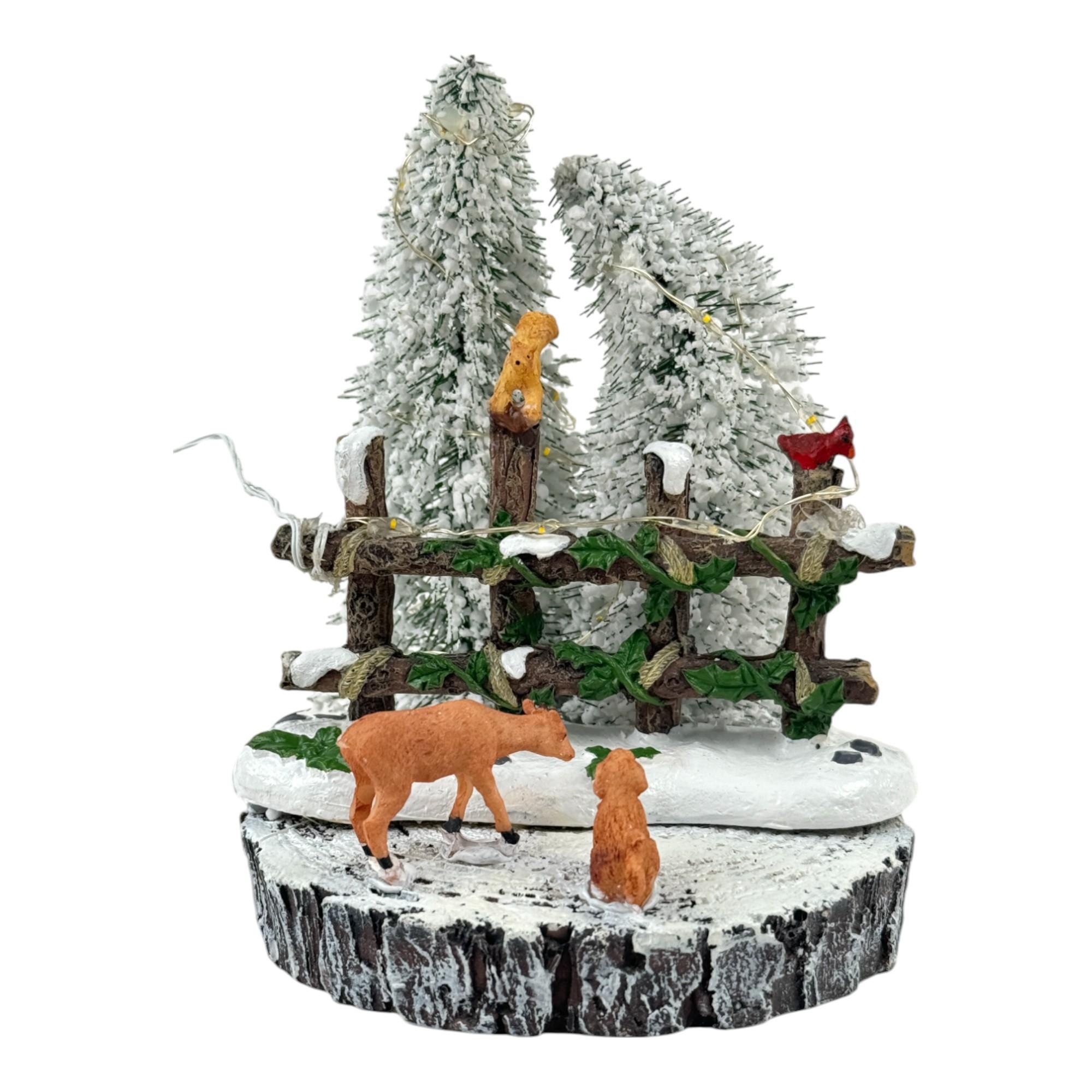 ANIMAL WITH TREE AND LIGHT2AABATTERIES OPERATED NOT INCLUDI - 201-9700174B