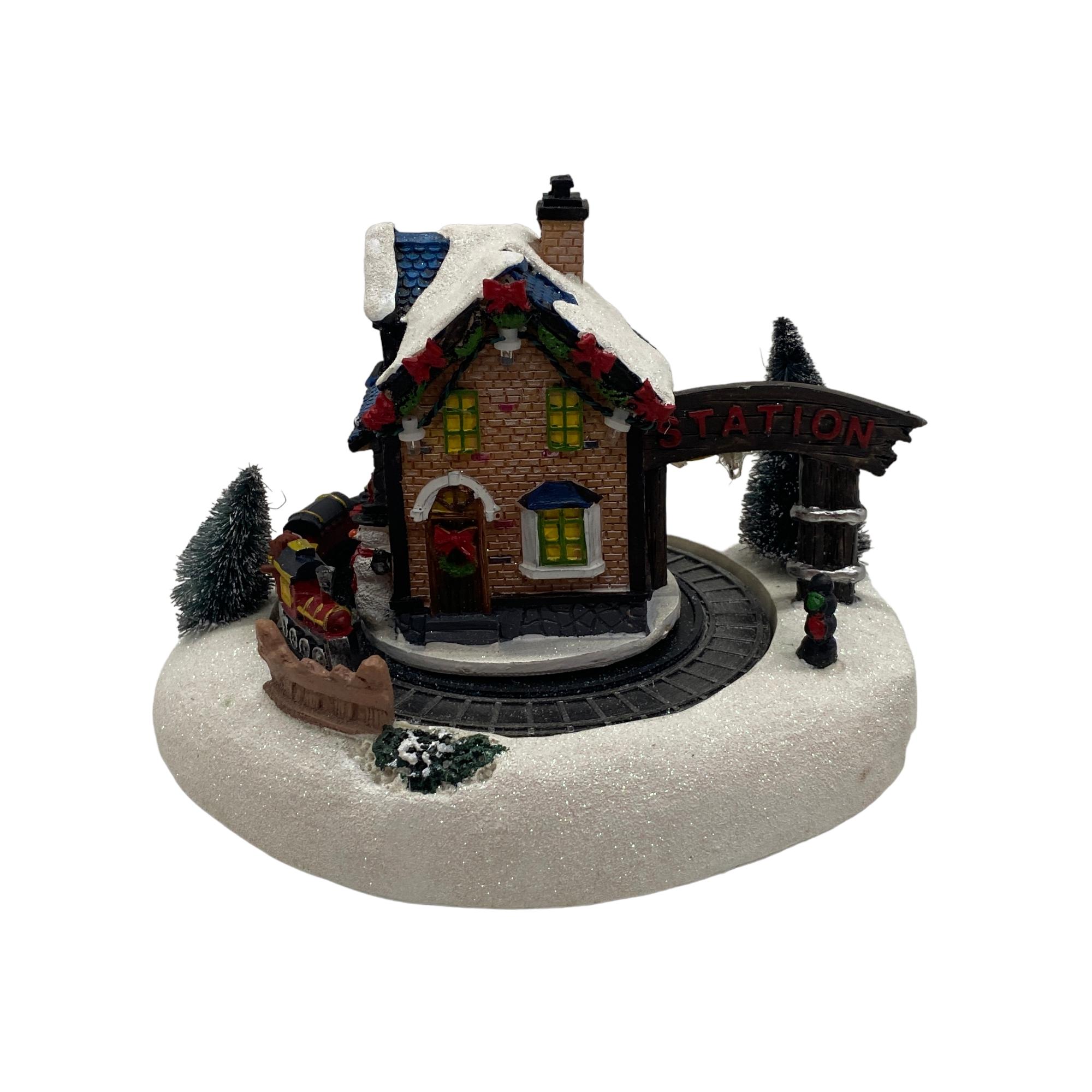 RESIN DECORATIONWITH 4 LED LIGHTS - 201-9900007
