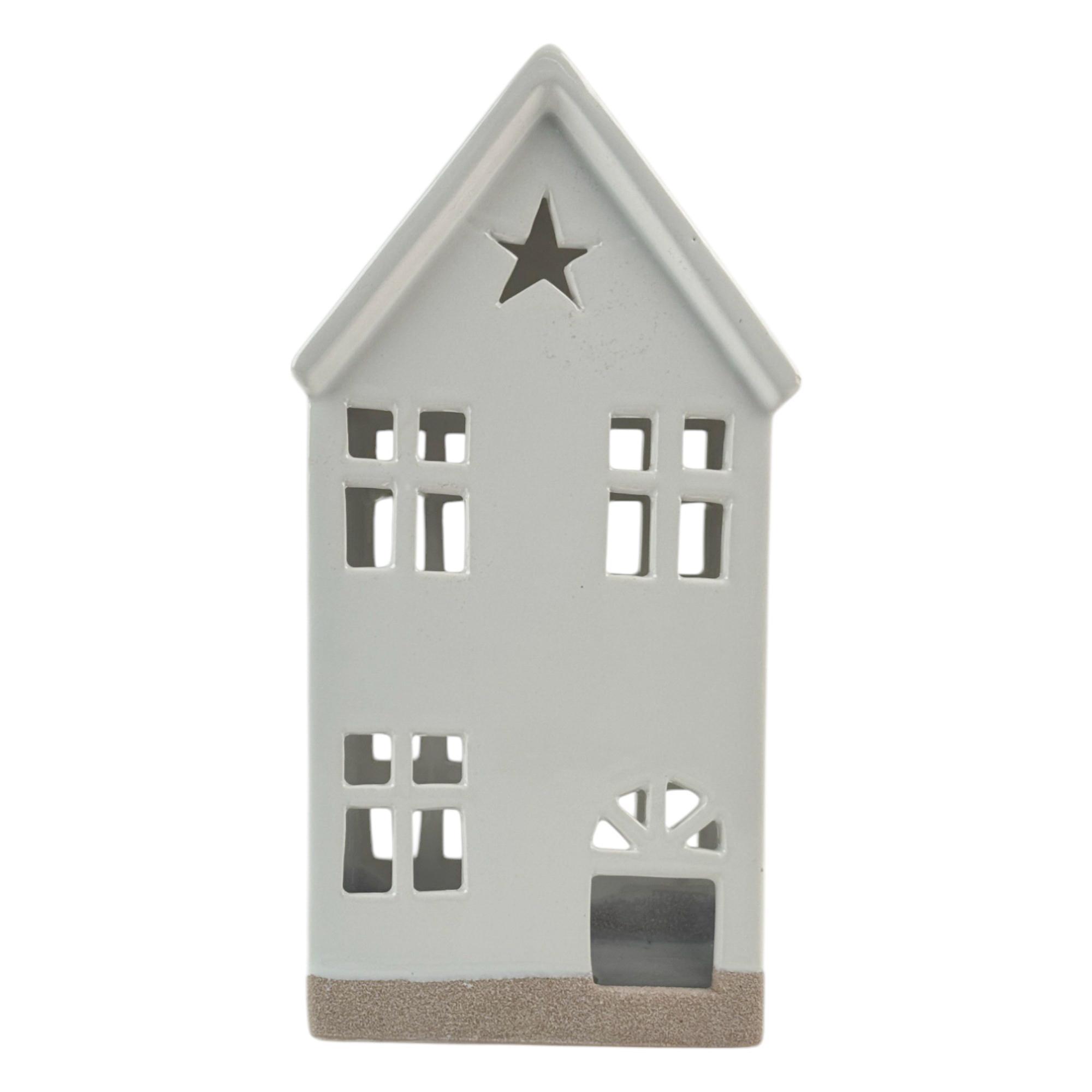 CERAMIC XMAS HOUSE W/LIGHT (USE 3 PCS LR44 BUTTON CELL INCLU - 202-0100109