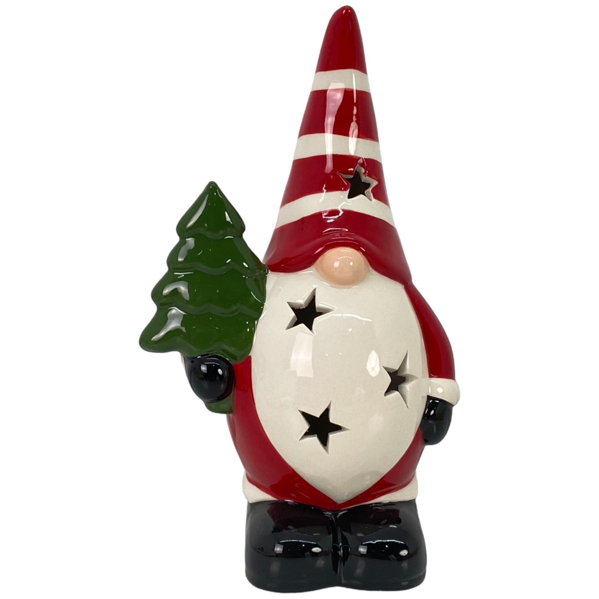 CERAMIC SANTA W/LIGHT (USE 2PCS "LR44" BUTTON CELL INCLUDED) - 202-0200029