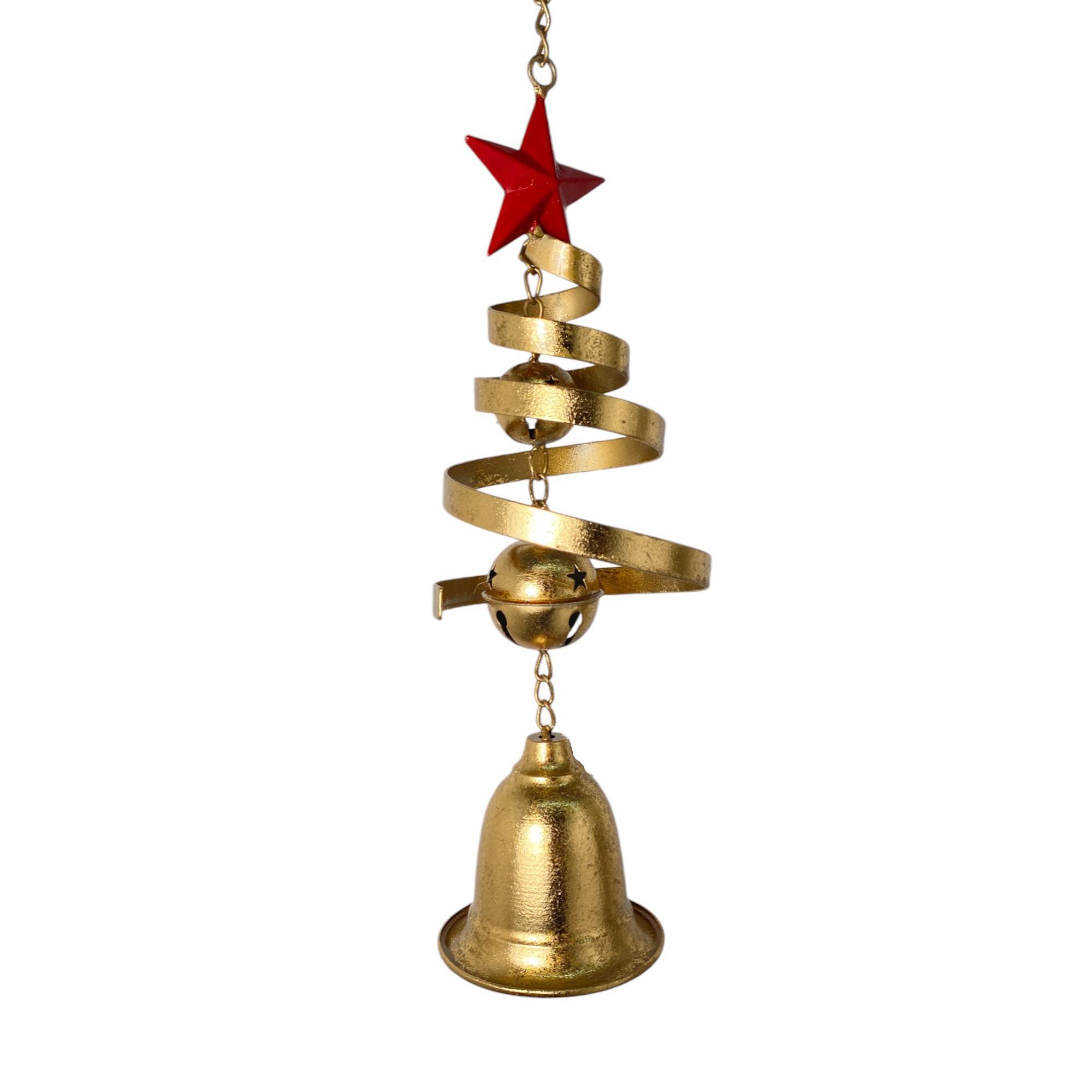 METAL HANGING JINGLE BELL DCOR - 202-1900029