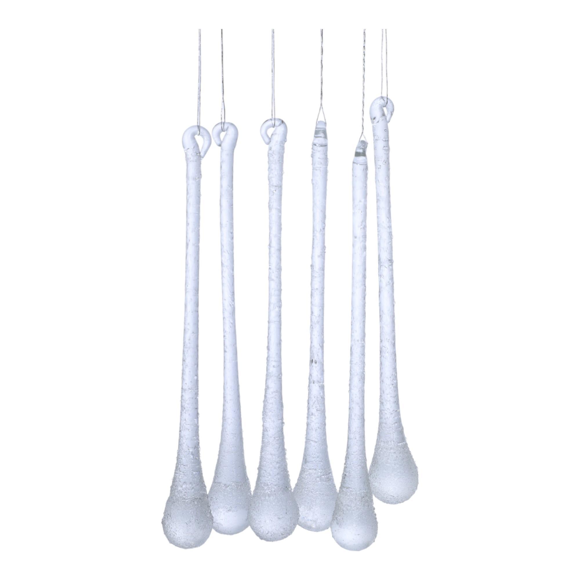 GLASS S/6 XMAS HANGING DCOR - 202-5600001