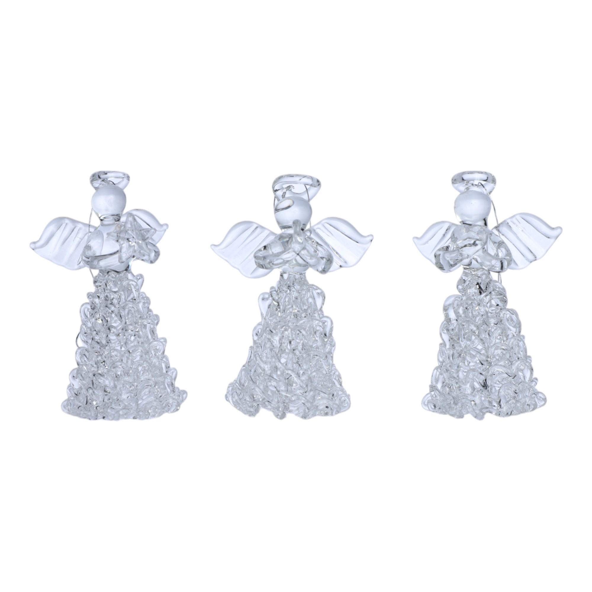 GLASS S/3 XMAS HANGING DCOR - 202-5600012