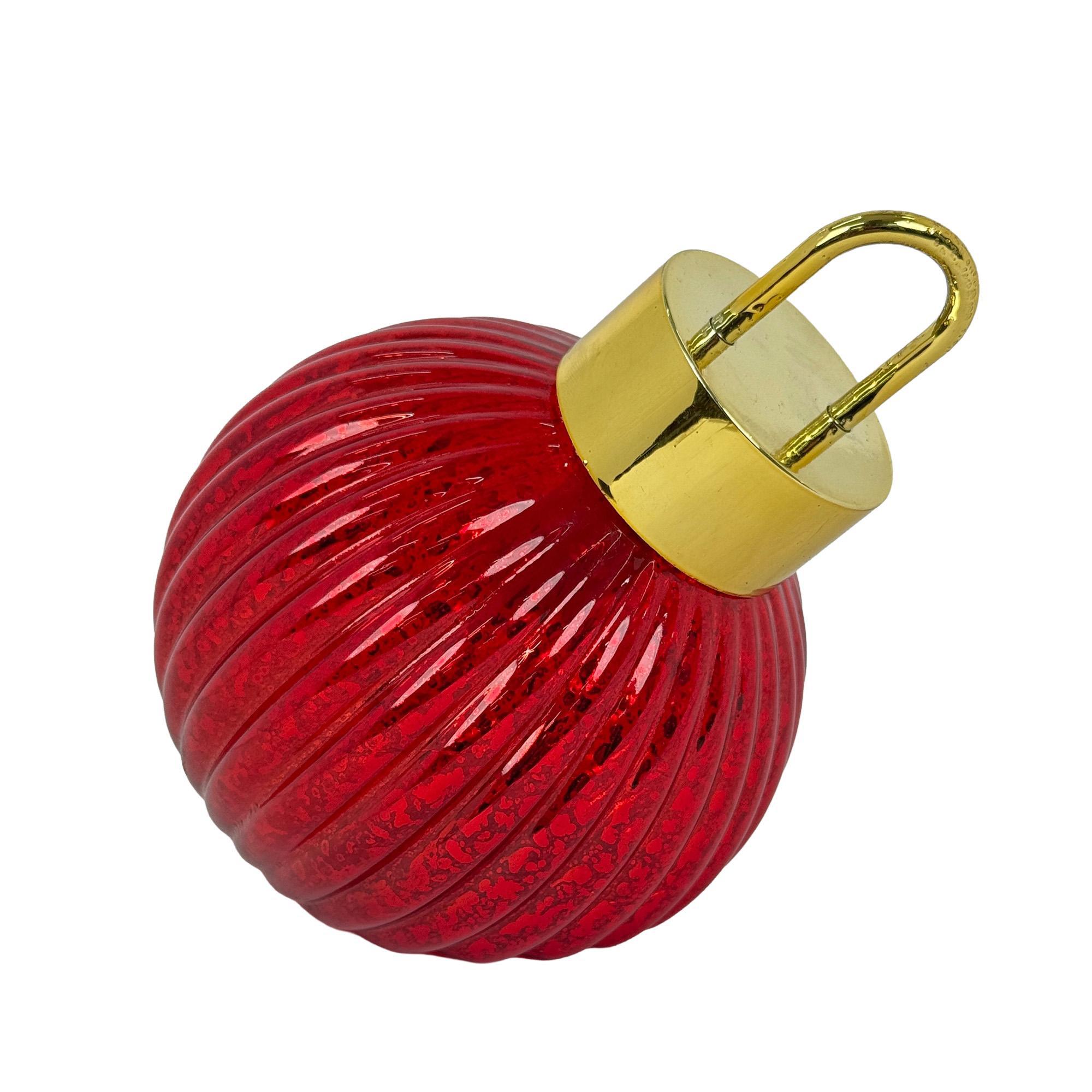 GLASS XMAS BALL W/LIGHT - 202-5600055B