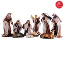 POLY S/10 NATIVITY SET W/FABRI - 068-498102