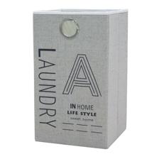 single foldable gery fabric laundry hamper with cardboard fr - 085-901839