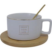 JG TAZA C/PLATO C/CUCHARA 3PZ - 087-880090