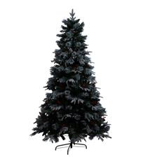 Flocked Tree 7ft 210cm 1276 Tips Cherries Pinecones w/350 - 110-0400138/1