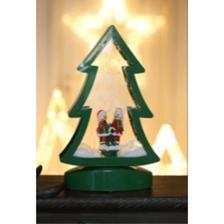 18.7*7.5*26.8cm plastic snowing tree with xmas elements  win - 120-0100159B