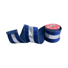 4"X 6 YD navy sequin trim in the center of navy velvet with - 130-350025
