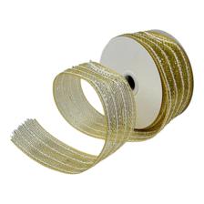 TWISTED WOOLEN SILVER PP RIBBON6.35CMX25YDS - 130-6600196