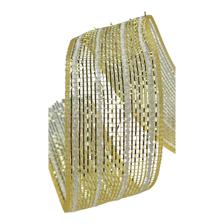 TWISTED WOOLEN SILVER PP RIBBON6.35CMX25YDS - 130-6600196