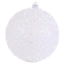 120MM GLITTER BALL W/ TINSEL2PCS PER BOX.

Color:White with - 130-9501355