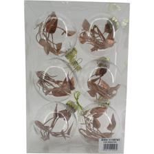 8CM PET BALLS  6PCS PERPVC BOX
COLOR:ROSE GOLD / GOLD CAP - 130-9502151