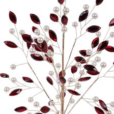 35CM PEARL +RED DIAMOND TREE - 140-1900337