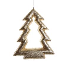 32.5CM H GLITTER POLYFOAM TREEORNAMENT W/HANGING - 140-3600022