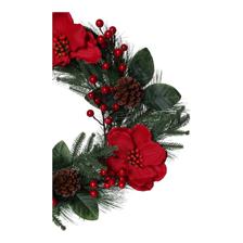 THREE FLOWERS BERRY WREATH - 140-5702949