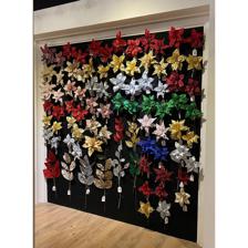 DECORAÇÃO POINSÉTIA 32X32X55CM - 140-5802190