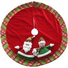107CMDIA. SANTA/SNOWMAN TREE SKIRT - 150-8100366