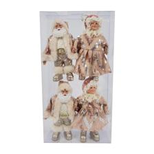 JG PAPAI NOEL/MAMÃE SANTA 18 CM 4 UNIDADES - 160-4501162