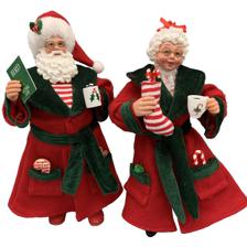 JG SANTA/MAMA SANTA DECOR 2PCS - 160-4502550