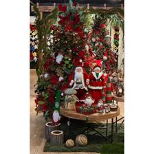 STANDING SANTA W/LED LIGHT  W/O BATTERY 71cmH PLASTIC HEAD/H - 160-4503050