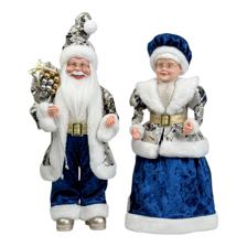 STANDING SANTA & MRS SANTA 45cmH PLASTIC HEAD/HANDS - 160-4503583