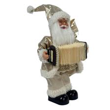STANDING ACCORDION SANTA 30CMHWMUSIC & MOVEMENT BATTERY OPE - 160-4503989B