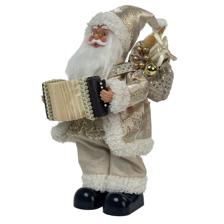 STANDING ACCORDION SANTA 30CMHWMUSIC & MOVEMENT BATTERY OPE - 160-4503989B