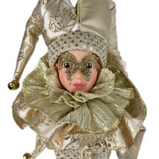 MASK JESTER ORNAMENT 35CMH PLASTIC HEAD - 160-4503990