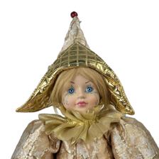SITTING MUSICAL KID JESTER 56CMH PORCELAIN HEADHANDS TOY LAN - 160-4504061