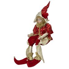 SITTING MUSICAL KID JESTER 56CMH PORCELAIN HEADHANDS TOY LAN - 160-4504098