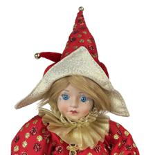 SITTING MUSICAL KID JESTER 56CMH PORCELAIN HEADHANDS TOY LAN - 160-4504098