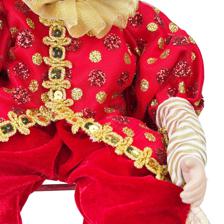SITTING MUSICAL KID JESTER 56CMH PORCELAIN HEADHANDS TOY LAN - 160-4504098