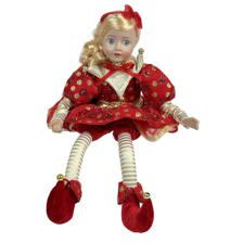 SITTING MUSICAL KID JESTER 43CMH PORCELAIN HEADHANDS TOY LAN - 160-4504099