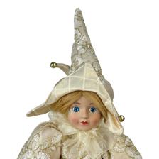 SITTING MUSICAL KID JESTER 56CMH PORCELAIN HEADHANDS TOY LAN - 160-4504170