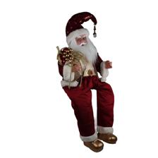 SITTING MUSICAL SANTA 66CMH PLASTIC HEADHANDS SANTA CLAUSE I - 160-4504233