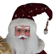 SITTING MUSICAL SANTA 66CMH PLASTIC HEADHANDS SANTA CLAUSE I - 160-4504233