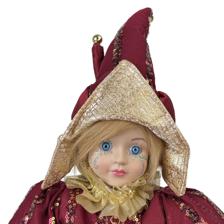 SITTING MUSICAL KID JESTER 56CMH PORCELAIN HEADHANDS TOY LAN - 160-4504239