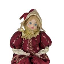 SITTING MUSICAL KID JESTER 56CMH PORCELAIN HEADHANDS TOY LAN - 160-4504239