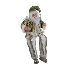 SITTING MUSICAL SANTA 66CMH PLASTIC HEADHANDS SANTA CLAUSE I - 160-4504273